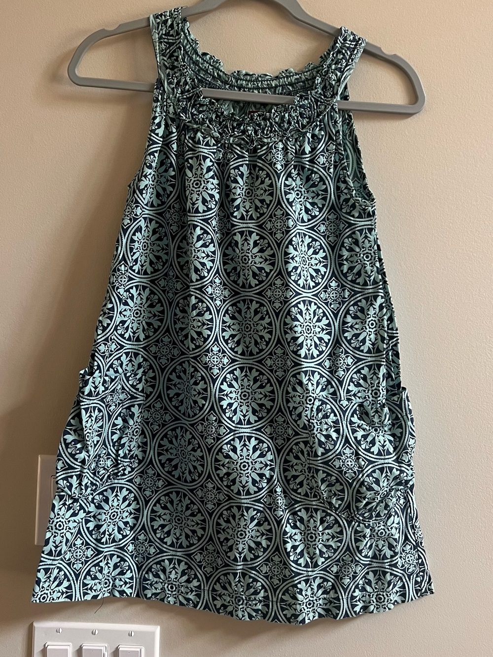 Tea Girls Size 8 Sundress 100% Cotton Sleeveless Summer Floral Boho Dress